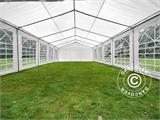 Carpa para fiestas PLUS 5x10m PE, Blanco + Armazón de fundamento Carpa para fiestas PLUS 5x10m PE, Blanco + Armazón de fundamento