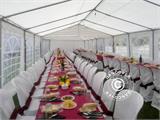 Tente de réception PLUS 5x10m PE, Blanc + Cadre de rigidification