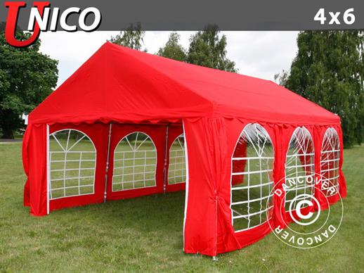 Tenda para festas UNICO 4x6m, Vermelho