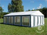 Carpa para fiestas Original 4x8m PVC, Gris/Blanco