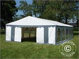Šator za zabave Exclusive 6x10m PVC, Bijela/Siva