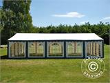 Tente de réception Exclusive 6x10m PVC, Gris/Blanc Tente de réception Exclusive 6x10m PVC, Gris/Blanc