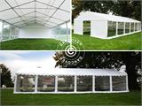Tente de réception Exclusive 6x12m PVC, Blanc, Panorama Tente de réception Exclusive 6x12m PVC, Blanc, Panorama