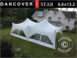 Pole tent 'Star' 6,6x13,2x4,8m, PVC, Hvit