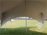Pole tent 'Star' 6,6x13,2x4,8m, PVC, Blanco