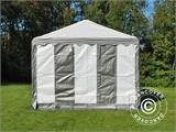 Tendone per feste PLUS 4x6m PE, Grigio/Bianco