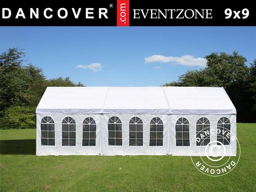 Tendone per feste Professionale EventZone 9x9m PVC, Bianco