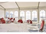 Tente de réception professionnelle EventZone 9x9m PVC, Blanc