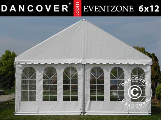 Tendone per feste Professionale EventZone 6x12m PVC, Bianco