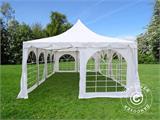 Tenda para festas Pagoda 4x8m, Branco