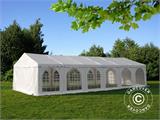 Solución 2 en 1 SmartPack: Carpa Exclusive 6x12m, Blanco/Cenador 4x4m, Arena