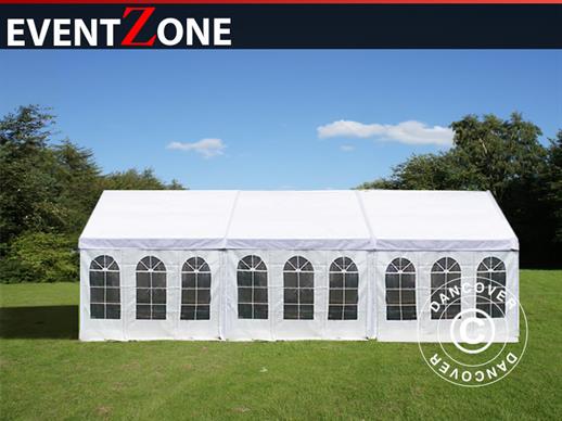 Tente de réception Professionnelle EventZone 9x9m PVC, Blanc