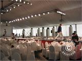 Tente de réception Professionnelle EventZone 18x20m PVC, Blanc