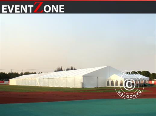 Carpa para eventos profesional EventZone 25x25m PVC, Blanco