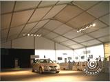 Tente de réception Professionnelle EventZone 25x25m PVC, Blanc