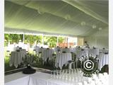 Tente de réception Professionnelle EventZone 9x15m PVC, Blanc