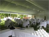 Carpa para eventos profesional EventZone 9x18m PVC, Blanco