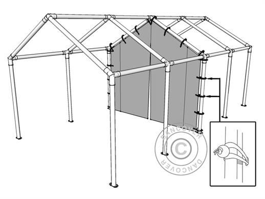 Scheidingswand met rits 6m voor partytent SEMI PRO