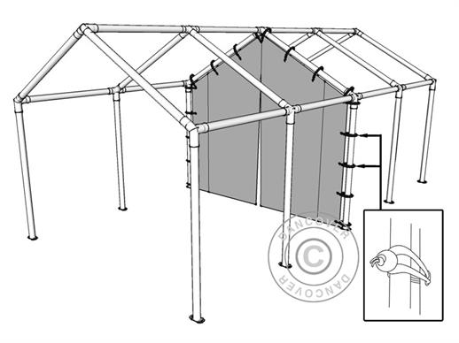 Pregradni zid s 5m PVC patentnim zatvaračem, za šator za zabave