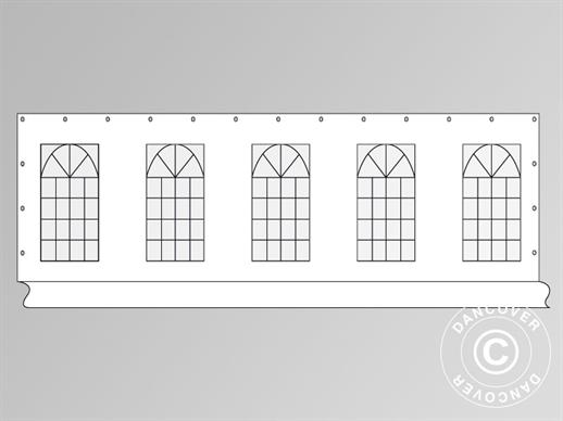 Paroi latérale avec fenêtre pour tente de réception PLUS 10m, Blanc