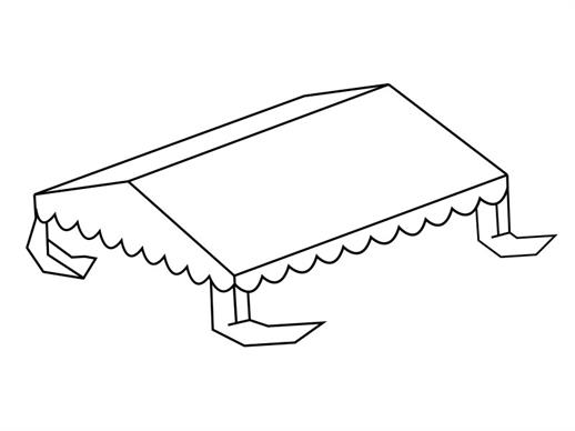 Dachplane für das Partyzelt Plus 4x6m PE, Weiß