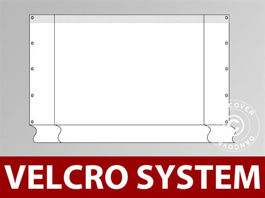 Eindwand PLUS 6m met brede deur, Wit