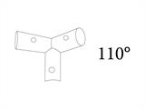 3-Wege-Verbindungsstück, Ø42mm, 110° 