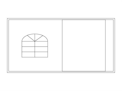 Paroi latérale avec porte pour PartyZone Pagoda, 4m, Blanc