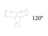 3-weg verbindingsstuk, Ø42mm, 120°