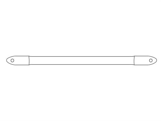 Giebelrohr diagonal, Ø25mm, 1158mm