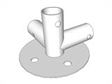 3-Wege-Verbindungsstück für Grundrahmen, Ø42+Ø54mm