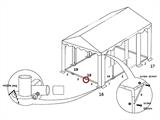 2-Wege-Verbindungsstück für Grundrahmen, Ø42mm