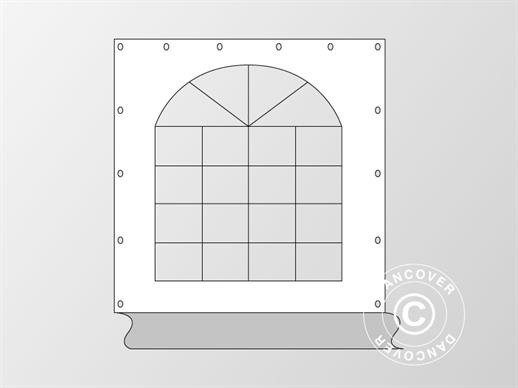 Seitenwand mit Fenster für Partyzelt Original, Weiß/Grau