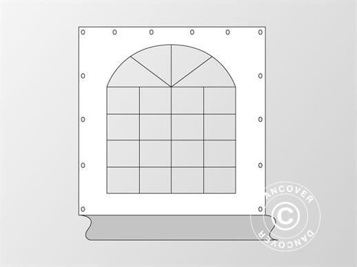 Sidovägg med fönster för partytält Original, Vit/Grå