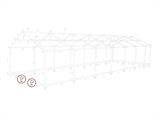 2-weg grondframe verbindingsstuk, Ø42mm, 250x50mm