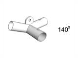 3-Wege-Verbindungsstück, Ø42+Ø54mm,140°