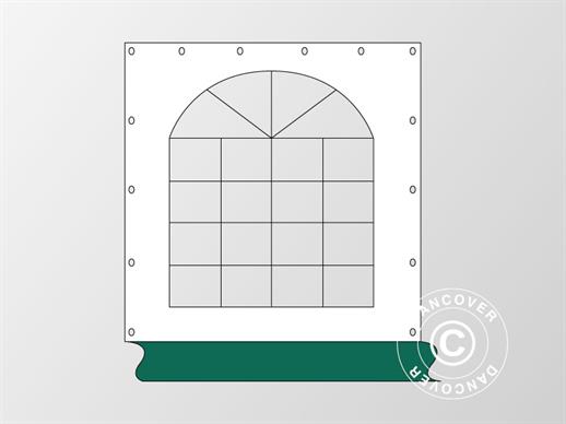 Parede lateral com janela para tenda Exclusive, Branco/Verde