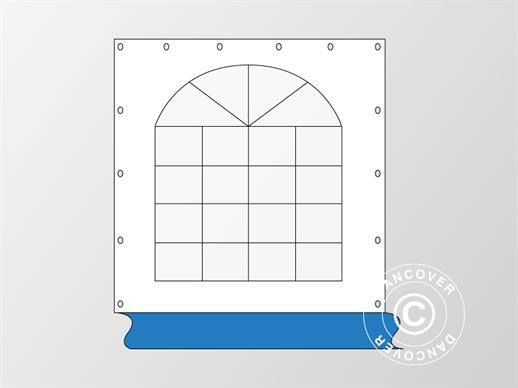 Paroi latérale avec fenêtre pour tente de réception Exclusive, Blanc/Bleu