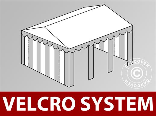 Poszycie dachowe z rzepami Velcro do namiotu imprezowego Original 4x6m, Biały/Szary