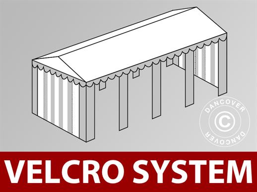 Poszycie dachowe z rzepami Velcro do namiotu imprezowego Original 4x8m, Biały/Szary