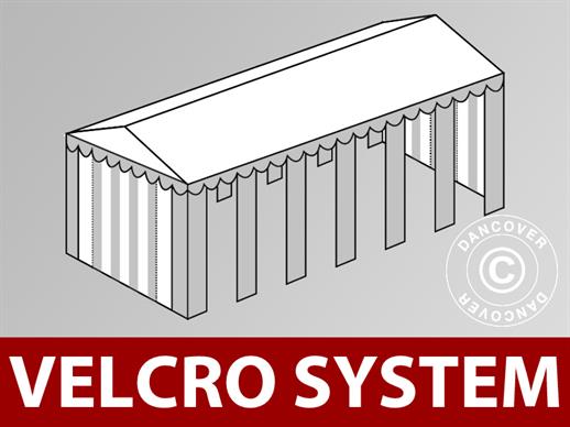 Copertura del tetto in Velcro per il tendone SEMI PRO Plus CombiTents® 6x12m, Bianco/Grigio