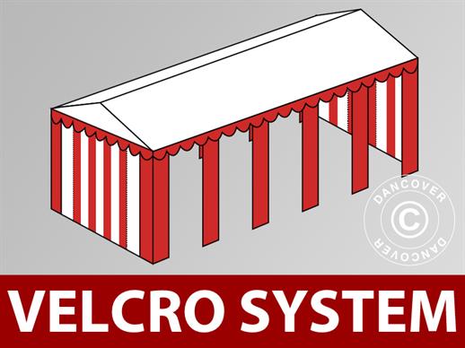 Copertura del tetto in Velcro per il tendone Exclusive 6x10m, Bianco/Rosso