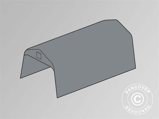 Cubierta de techo para carpa garaje Basic 3,3x7,2m PE, Gris