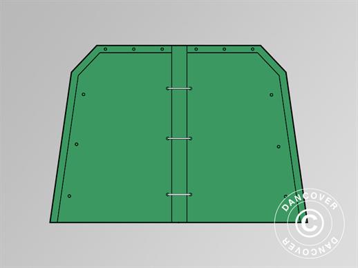 Parete terminale/porta per garage doppio 5,4x6m PVC, Verde
