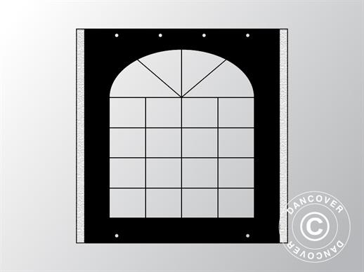 Seitenwand mit Fenster für Partyzelt UNICO, PVC/Polyester, 2m, schwarz 