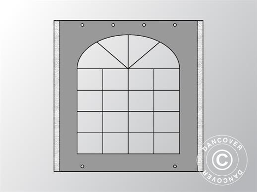 Parede lateral c/ janela para Tenda para festas UNICO, PVC/Poliéster, 2m, Cinza Escuro 