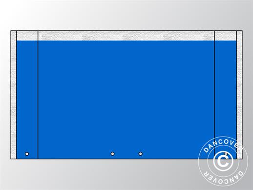 Mur d'extrémité UNICO 3m avec entrée large (3x6m), Bleu