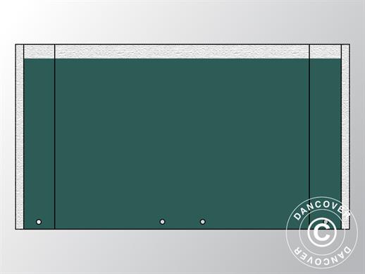 Parede da extremidade UNICO 3m com porta ampla (3x6m), Verde Escuro