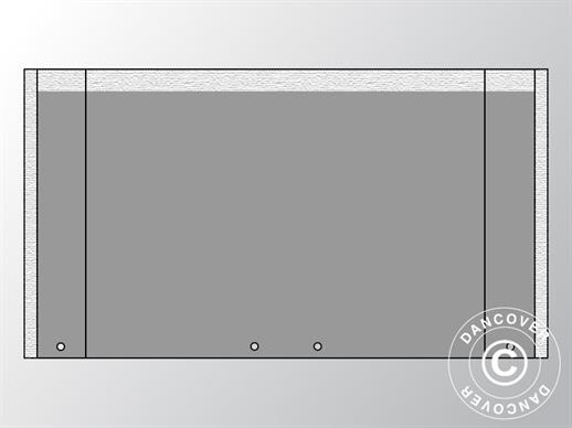 Endwall UNICO 3 m with wide door (3x6m), Dark Grey