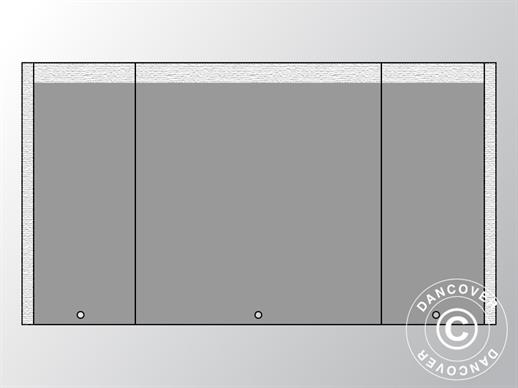 Endwall UNICO 3 m with narrow door (3x6m), Dark Grey
